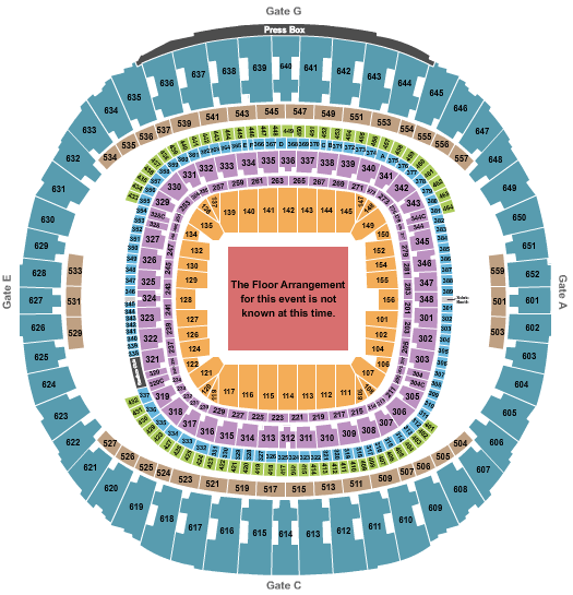 Caesars Superdome WWE Seating Chart
